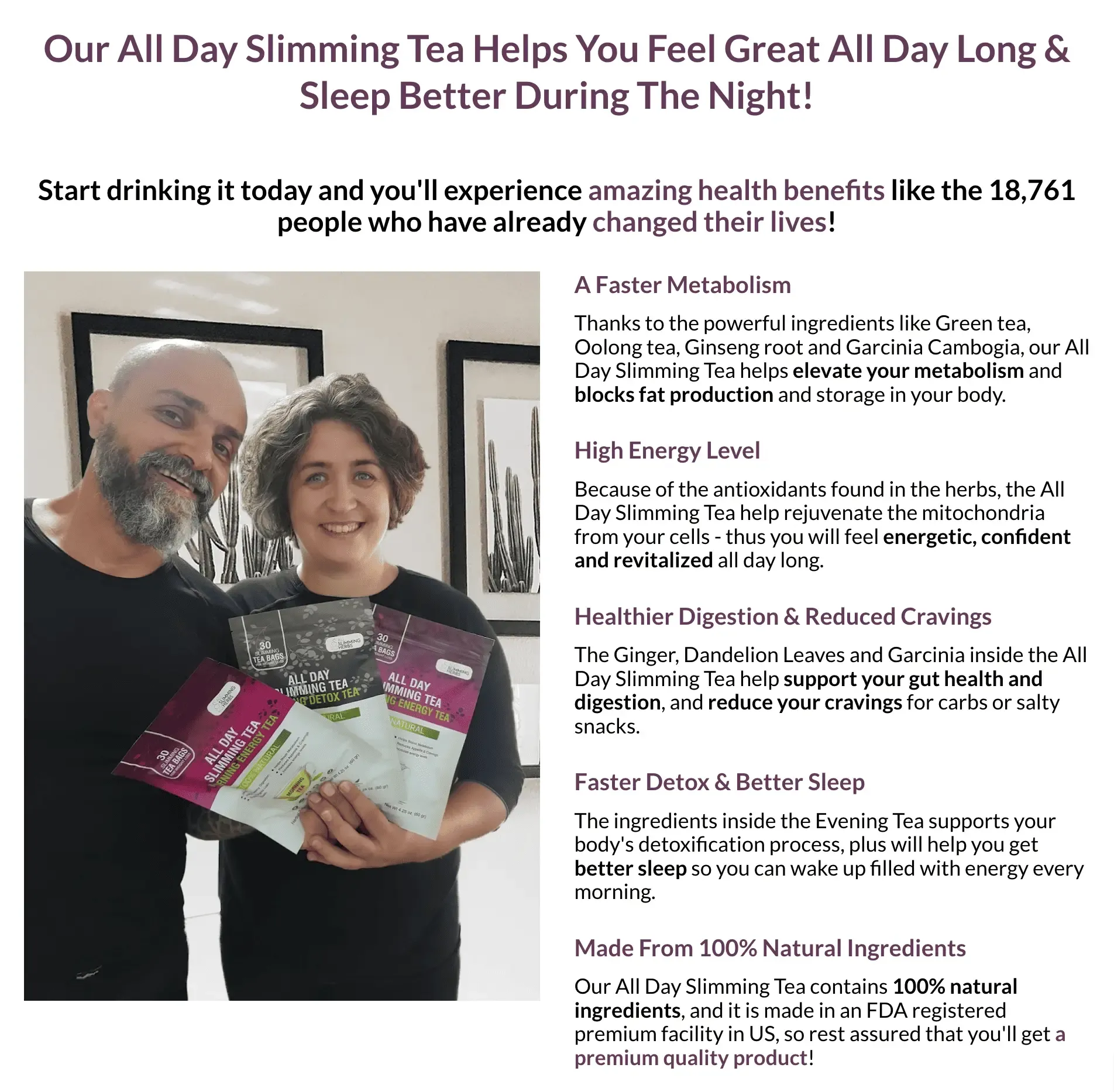 all day slimming tea happy customers